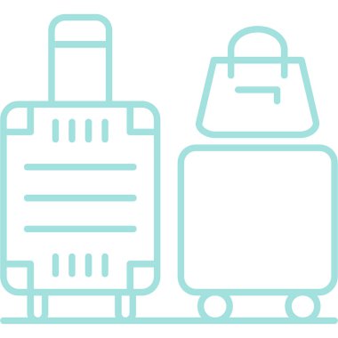 bagaj ikonu. özet çizimi