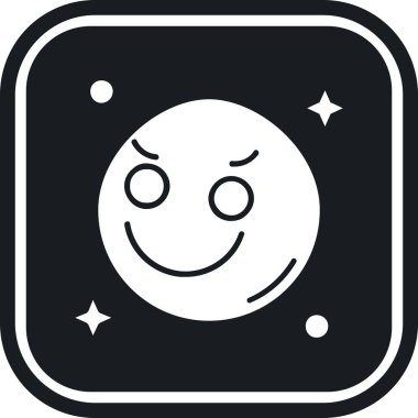 Uzaylı. Web simgesi basit illüstrasyon