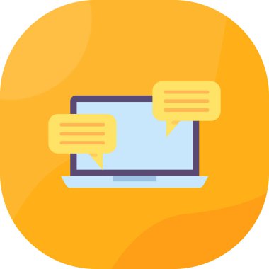 iletişim sohbet mesajı simgesi düz biçimli