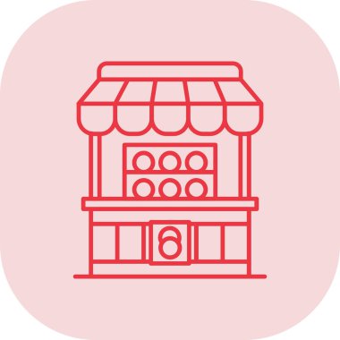 Bir noel pazarının vektör illüstrasyonu