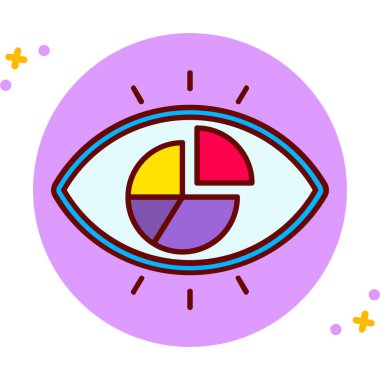 Göz simgesi vektör illüstrasyonu