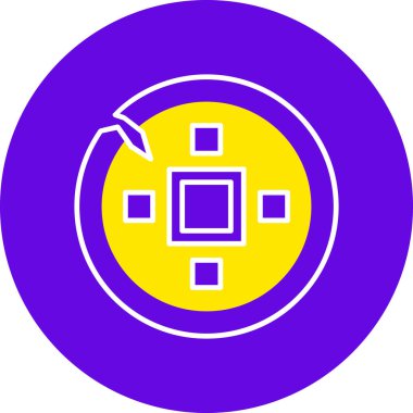 Güzel ve modern bir simgenin vektör çizimi