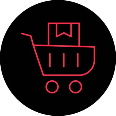 Arkaplanda taşıyıcı simgesi, illüstrasyon, vektör işareti