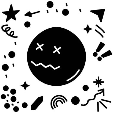 Bir yıldız simgesinin vektör illüstrasyonu