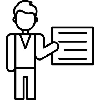 iş adamı simgesi, vektör illüstrasyonu