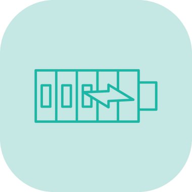 İki oklu bir çubuğun simgesi