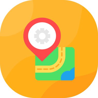 harita konumu simgesi düz biçimli