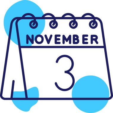 4 Kasım - takvim simgesini - vektör çizim