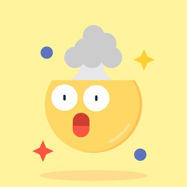 Mutlu gülümseyen sarı bulut simgesi