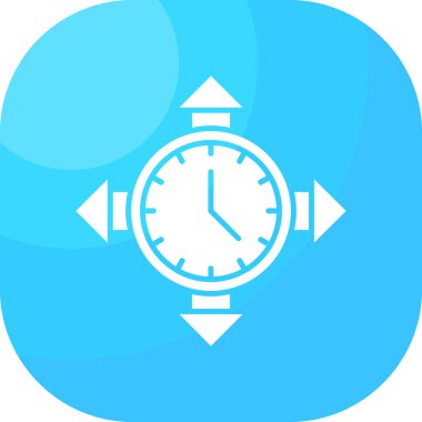 Alarm saat simgesi vektör illüstrasyonu