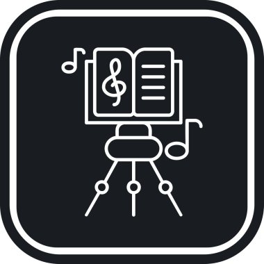 Müzik. Web simgesi basit illüstrasyon