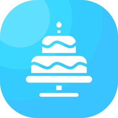 Kek. Web simgesi basit tasarım