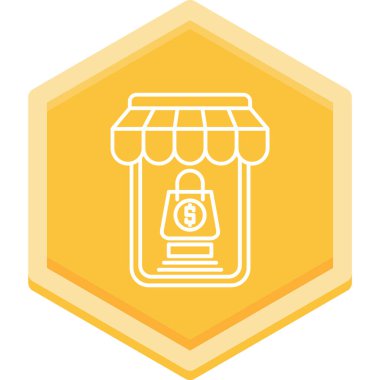 Alışveriş. Web simgesi basit illüstrasyon