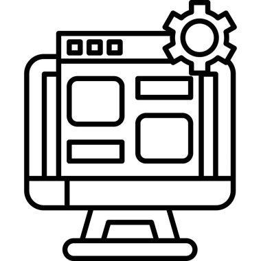 Kolayca değiştirebilen ya da düzenleyebilen web tasarım vektörü simgesi