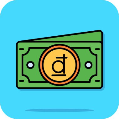 para vektörü renk çizgisi simgesi