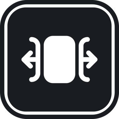 Yuvarlatılmış Kare vektör simgesi aşağı ok