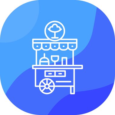 Kahve dükkanı ikonu - taslak biçiminde