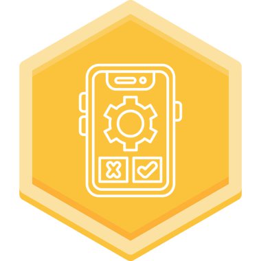 Vites simgesi vektör illüstrasyon tasarımlı akıllı telefon