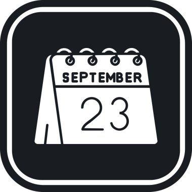 Eylül 23 vektör çizgisi simgesi