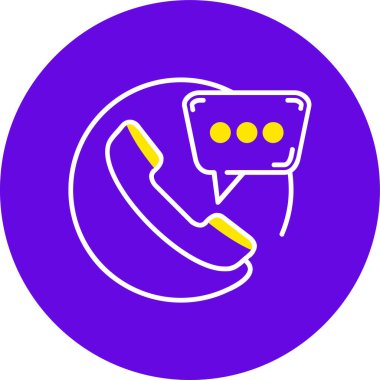 Telefonunuz var. Web simgesi basit illüstrasyon