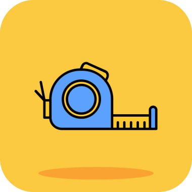 Teyp simgesi ölçülüyor. özet ölçüsü vektör rengi düz izole