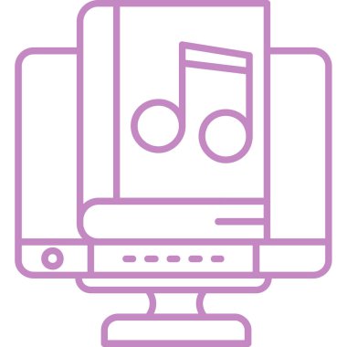 Müzik. Web simgesi basit illüstrasyon
