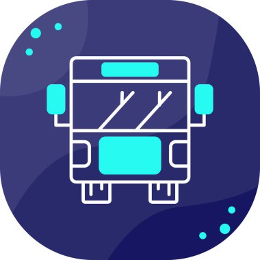 Otobüs. Web simgesi basit illüstrasyon