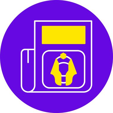 Bir benzin istasyonu simgesinin vektör illüstrasyonu