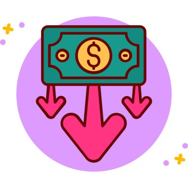 Dolar simgesi vektör illüstrasyonu