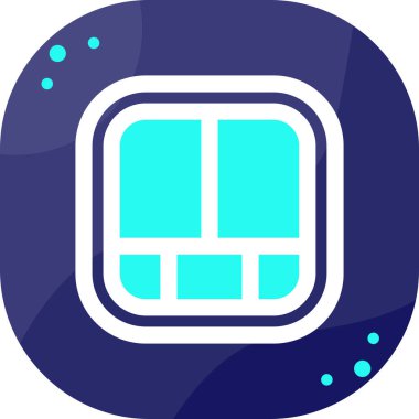 Mavi bir simgenin vektör illüstrasyonu