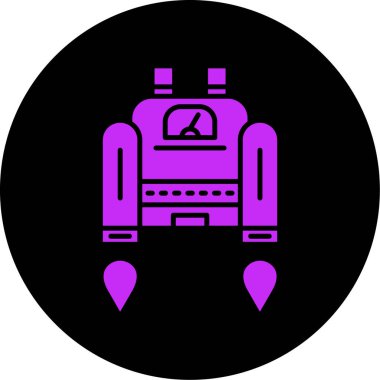 Sırt çantası simgesinin vektör çizimi