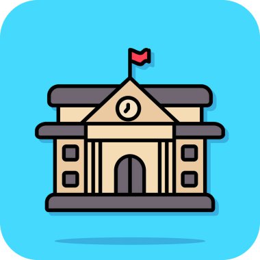 Üniversite simgesi işaret vektörü illüstrasyonu