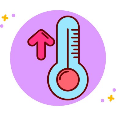 Termometre. Web simgesi basit illüstrasyon