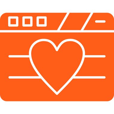 Kalp simgesi, basit vektör çizim