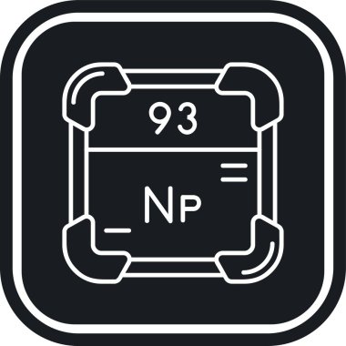 Kimyasal ikon, vektör çizimi. Basit siyah arkaplan