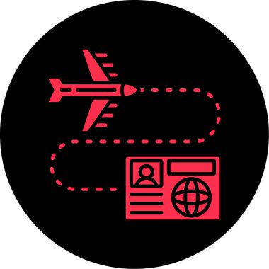 Vektör illüstrasyonu, uçak simgesi