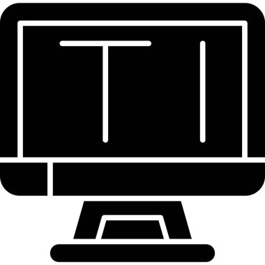 bilgisayar izleme simgesi katı biçiminde