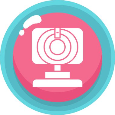 CCTV kamerası. Web simgesi basit illüstrasyon