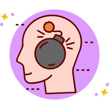 Beyin simge tasarlamak vektör