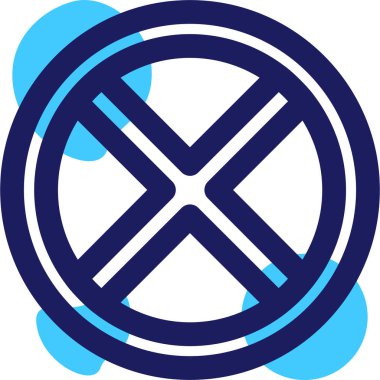 X Harfi logo tasarım şablonu elementleri