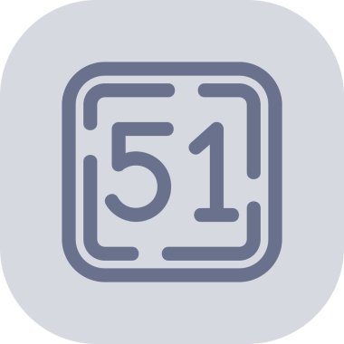 5 numaralı simge vektör tasarımı