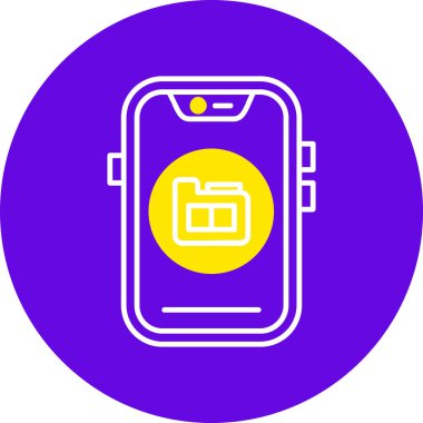 Akıllı saat simgesine sahip akıllı telefon, basit vektör illüstrasyonu