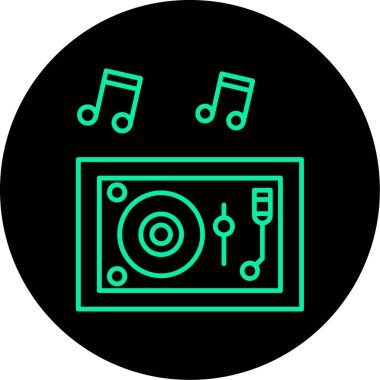 müzik çalıcı simgesi vektör illüstrasyon tasarımı