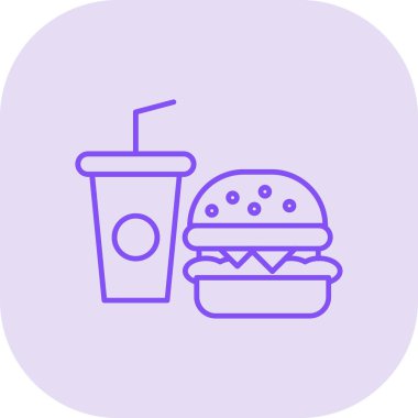 hamburger. Web simgesi basit illüstrasyon