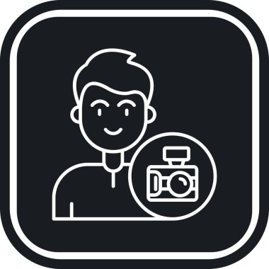 Kamera. Web simgesi basit illüstrasyon