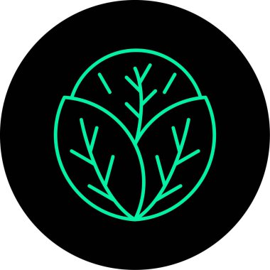 Bir ağaç simgesinin vektör illüstrasyonu