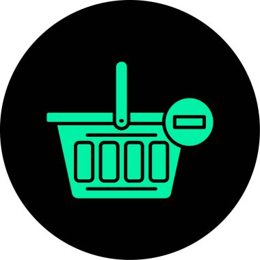 Alışveriş arabası simgesi, vektör illüstrasyonu