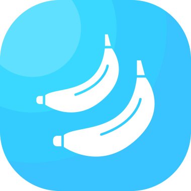 muz simgesi izole edilmiş vektör çizimi