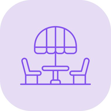 Sandalye. Web simgesi basit illüstrasyon