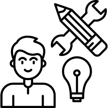 fikir simgesi, vektör illüstrasyonu